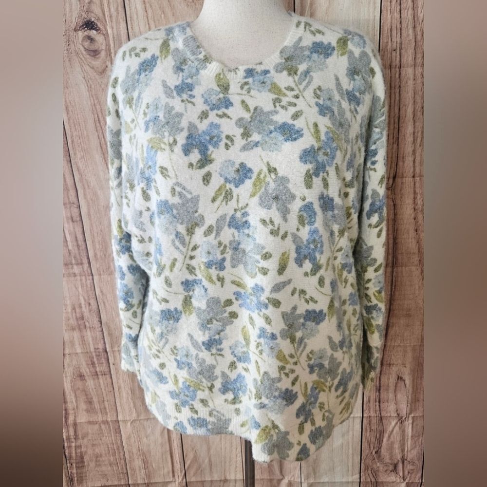Joie Soft Floral Sweater Plus Size 2X